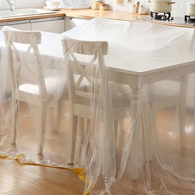 Dimensão personalizada Cobertura de poeira de filme transparente descartável para móveis e ar condicionado