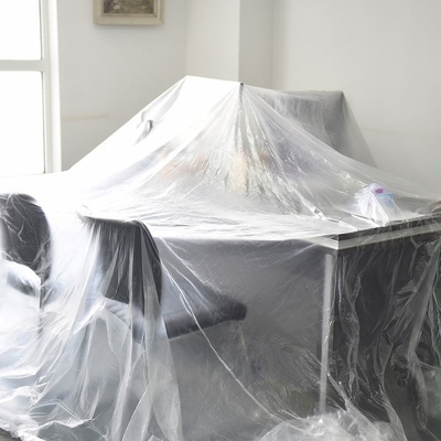Sacos de lixo para proteção de plástico estilo dropcloth PE material à prova de poeira coberturas de sofá