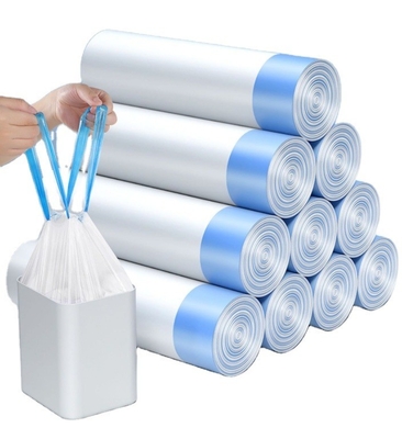 Sacos de lixo em rolos de fios de tração de HDPE para eliminação e saneamento de resíduos domésticos