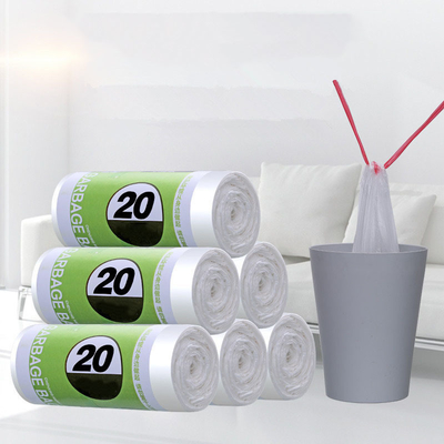 OEM aceito Compostabilidade Amido de milho Biodegradável Saco de camiseta de plástico para lixo