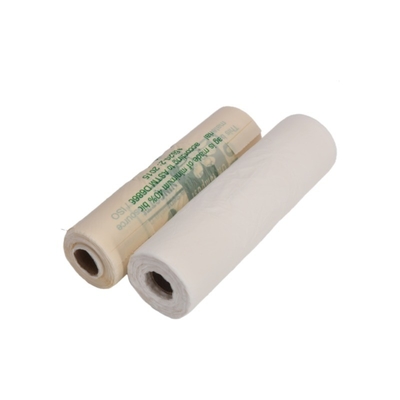 Encomenda personalizada Sacos de plástico biodegradáveis brancos e verdes