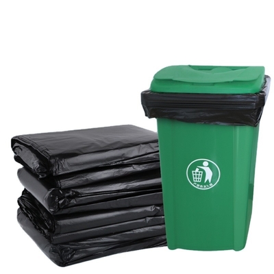 Sacos de lixo de plástico pesado personalizados com logotipo preto e material forte