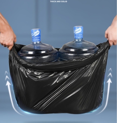 Sacos de lixo de plástico pesado personalizados com logotipo preto e material forte