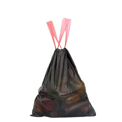 Saco de lixo portátil de corda de tração para uso doméstico, de design colorido, para fácil manejo de resíduos