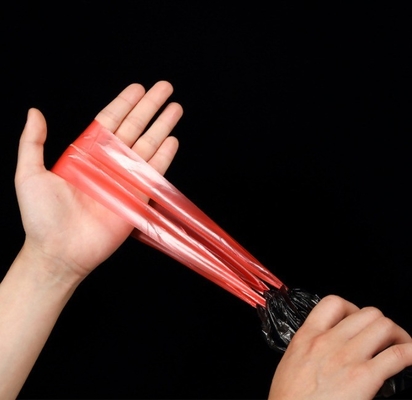 Saco de lixo portátil de corda de tração para uso doméstico, de design colorido, para fácil manejo de resíduos