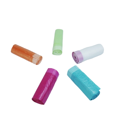 Saco de lixo de plástico biodegradável, compostável e personalizado em rolos com amostras disponíveis