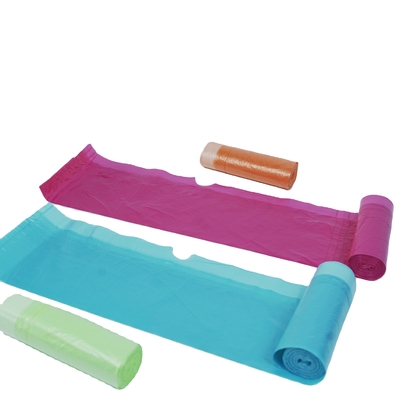 Saco de lixo de plástico biodegradável, compostável e personalizado em rolos com amostras disponíveis