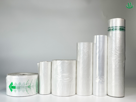 Saco de plástico espessado para uso doméstico 5-100 mic Espessura de colete de quatro cores Seleção de lixo
