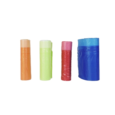 Saco de lixo para uso doméstico descartável de corda de tração com certificado OK Material HDPE composto