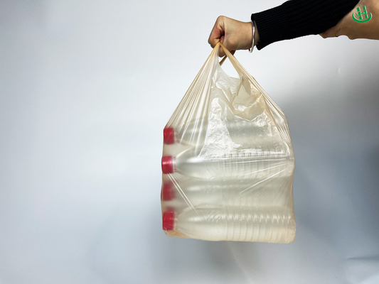 Saco perforado respirável para frutas e vegetais, saco de plástico espesso branco transparente