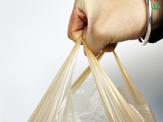 Saco perforado respirável para frutas e vegetais, saco de plástico espesso branco transparente