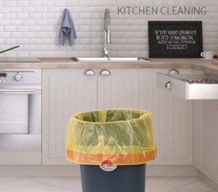 HDPE/LDPE/LLDPE/MDPE Saco de lixo de corda de tração para cozinha Sala de estar Banheiro personalizado