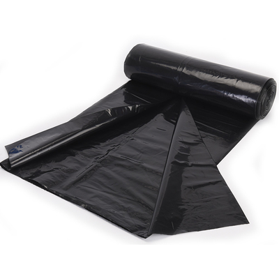 Saco de cordas de cozinha de 75L, pesado, preto, de empreiteiro, de plástico, saco de lixo