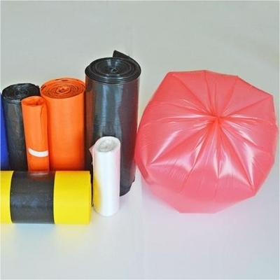Impressão offset Manuseio da superfície Saco de lixo de plástico LDPE em rolo para latas de lixo bege