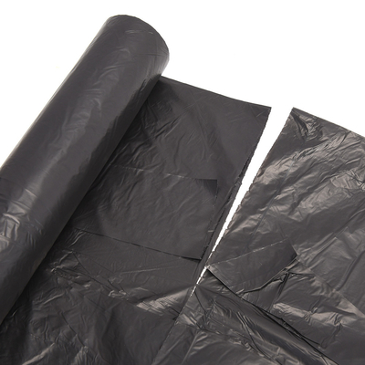 Saco de lixo transparente de construção 120L HDPE 100L com corda de tração para produtos domésticos