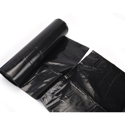 Saco de lixo transparente de construção 120L HDPE 100L com corda de tração para produtos domésticos