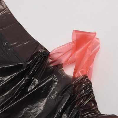 Encomenda personalizada aceita Saco de lixo de papel de plástico azul doméstico com corda