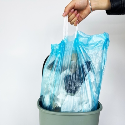 Impressão offset limpa 5 peças de rolos de plástico saco de lixo encomenda personalizada de cima