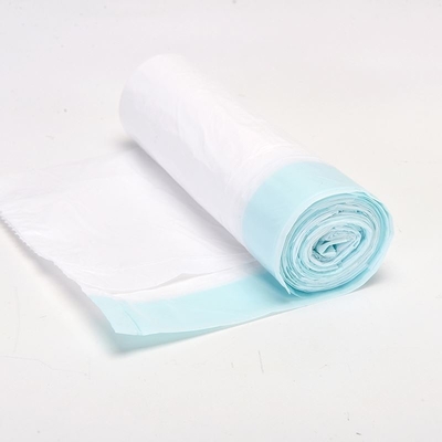 Fabrica sacos de lixo pretos com corda de tração HDPE/LDPE/LLDPE para resíduos de lixo