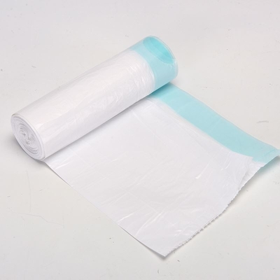 Fabrica sacos de lixo pretos com corda de tração HDPE/LDPE/LLDPE para resíduos de lixo