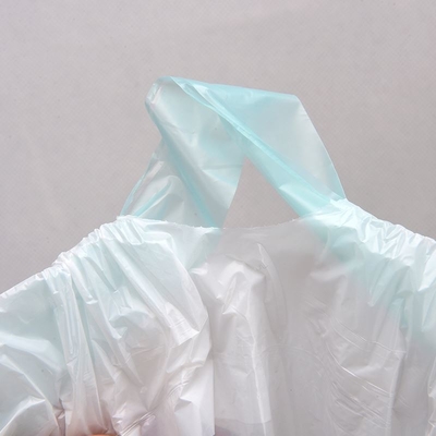 Fabrica sacos de lixo pretos com corda de tração HDPE/LDPE/LLDPE para resíduos de lixo