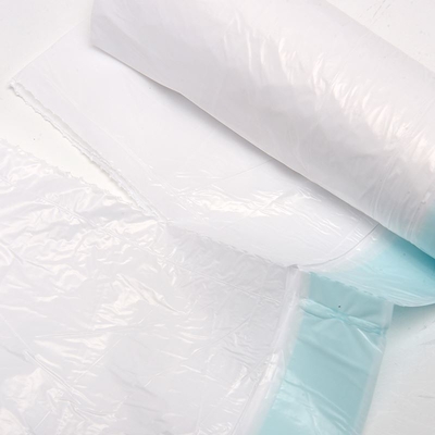 Fabrica sacos de lixo pretos com corda de tração HDPE/LDPE/LLDPE para resíduos de lixo