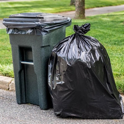 Produtos domésticos Sacos de lixo de plástico preto para remoção de resíduos ecológicos