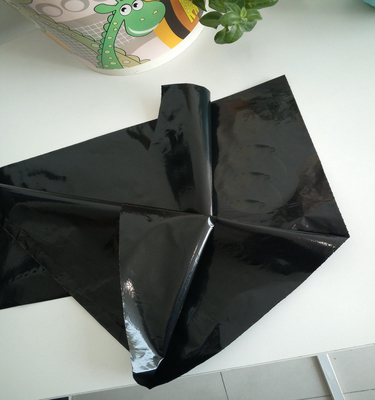 Encomenda personalizada aceita Sacos de lixo de plástico LDPE preto extra resistente para resíduos de construção