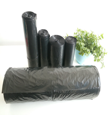 Sacos pretos reciclados em rolos para lixo aceitando pedidos personalizados 5-100 mic de espessura