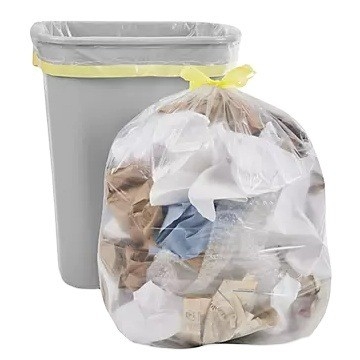 Sacos de lixo de cozinha de mediano tamanho 8 galões Sacos de lixo de plástico branco transparente