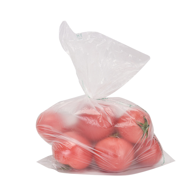 Saco de embalagem de alimentos transparente em rolo com material biodegradável HDPE e espessura 5-100 mic