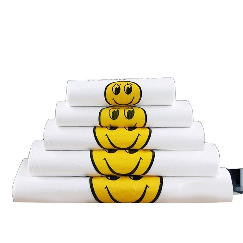Saco de camiseta de sistema aberto fácil para produtos domésticos de saco de PE plástico impresso personalizado