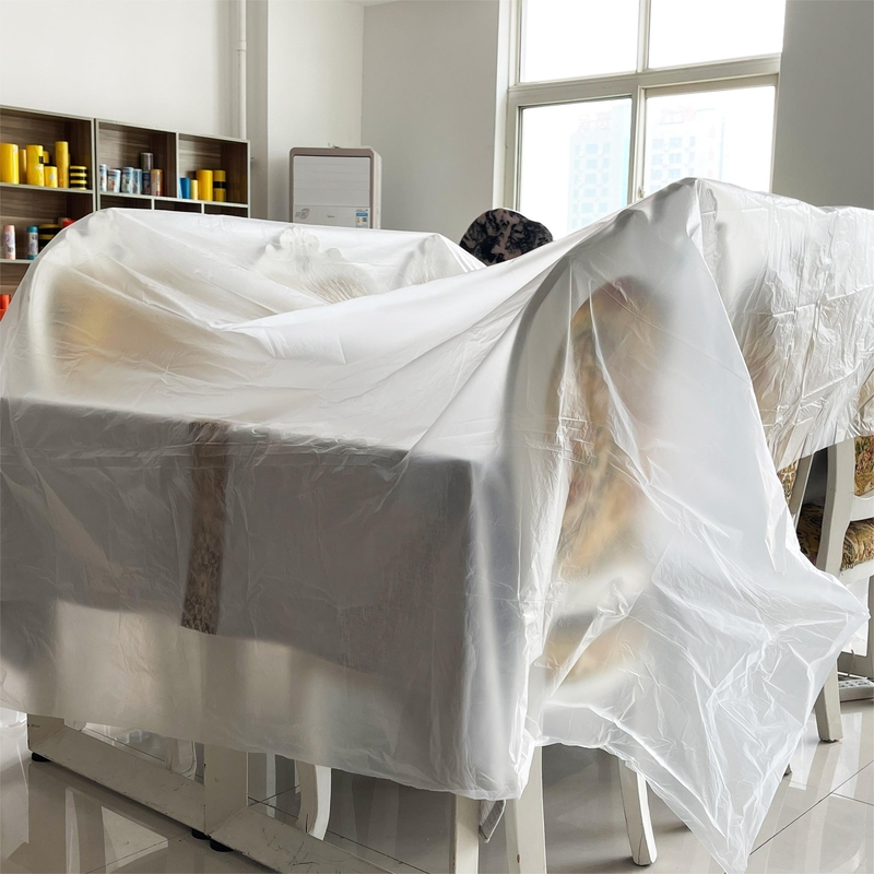 Folha de filmagem de embalagem de poeira HDPE/LDPE/LLDPE Tecido de plástico para protecção da pintura