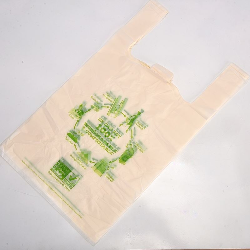 Encomenda personalizada aceitável T-Shirt biodegradável 100% Saco de compras para produtos domésticos