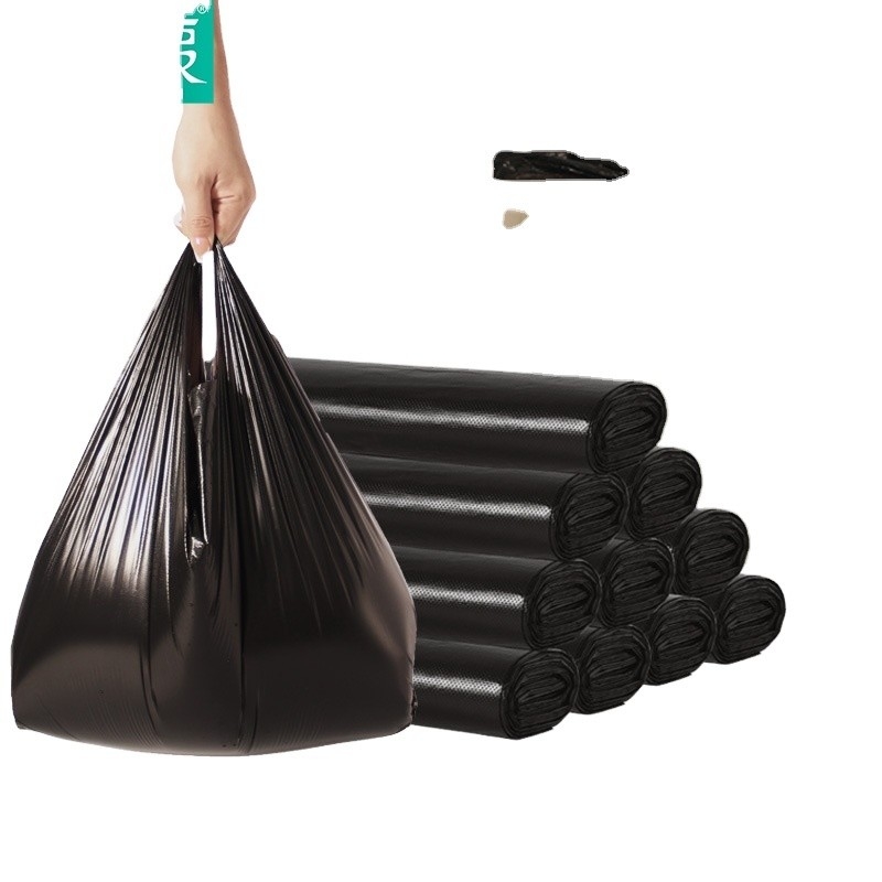 Amostra HDPE/LDPE/LLDPE Personalização Sacos de lixo de plástico preto Sacos de lixo pesados