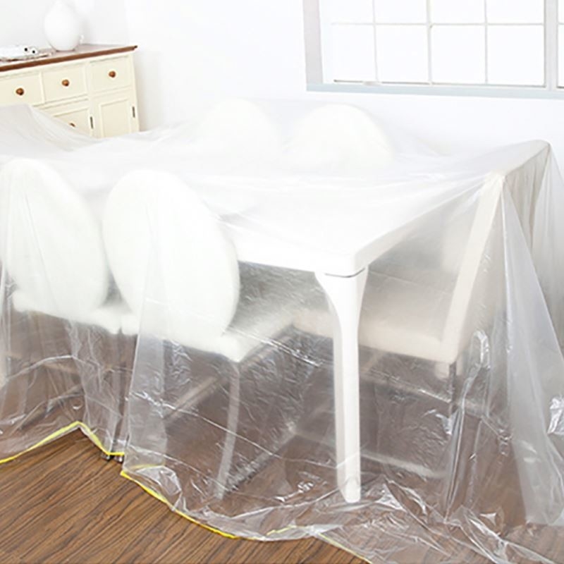 Dimensão personalizada Cobertura de poeira de filme transparente descartável para móveis e ar condicionado