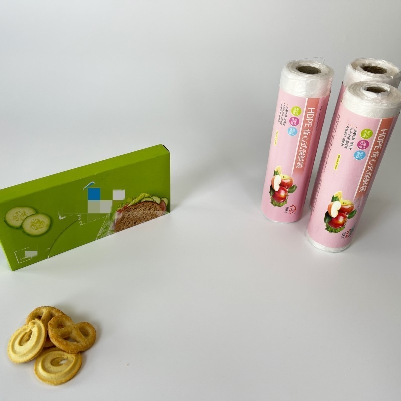 Saco de embalagem de alimentos em plástico biodegradável PE em rolo para proteção clara e fresca