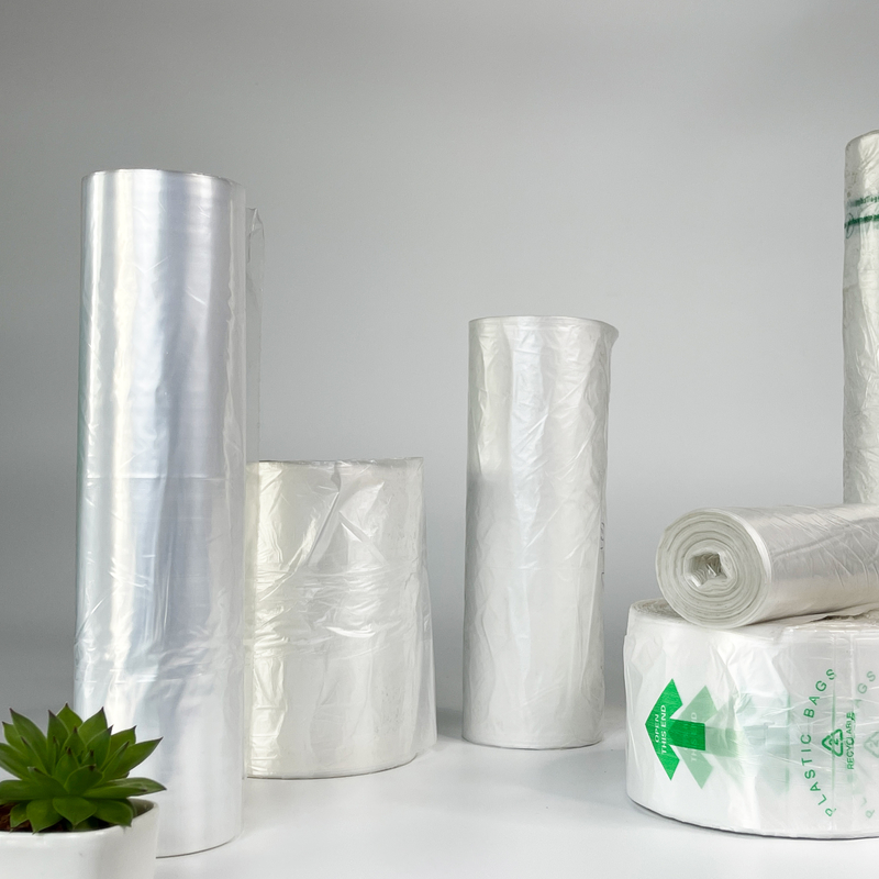 Saco de plástico espessado para uso doméstico 5-100 mic Espessura de colete de quatro cores Seleção de lixo