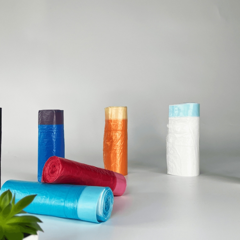 Saco de fundo quadrado Sacos de lixo para cozinha Lixo PE Saco de plástico biodegradável
