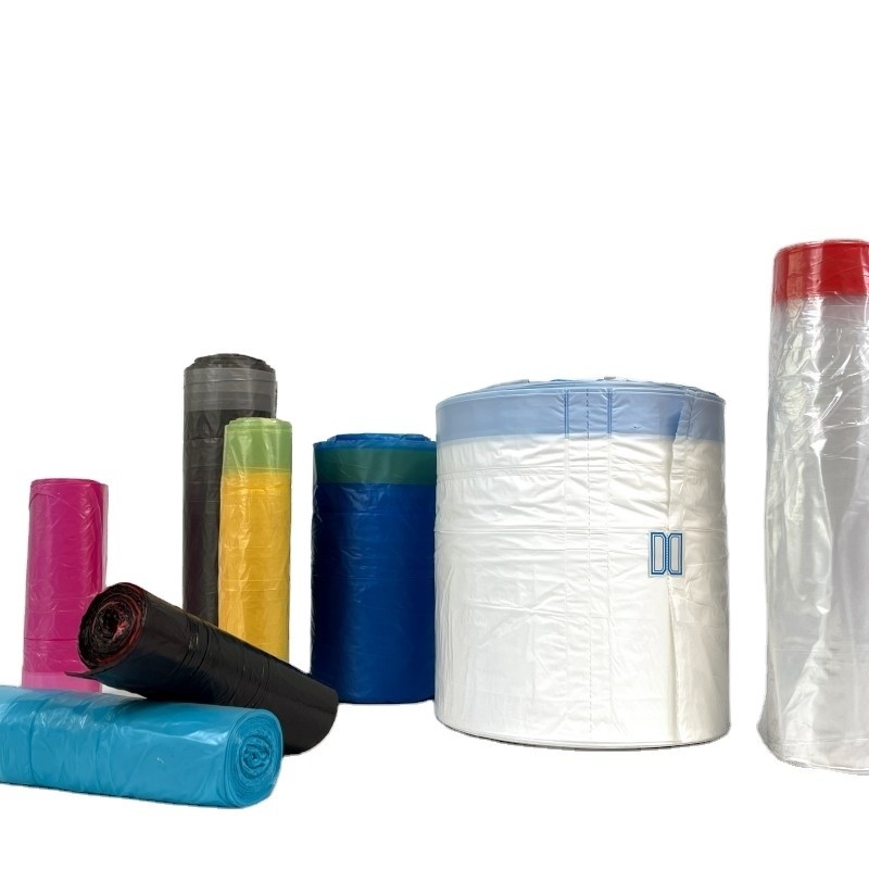 Sacos de lixo de plástico HDPE dobrados individualmente