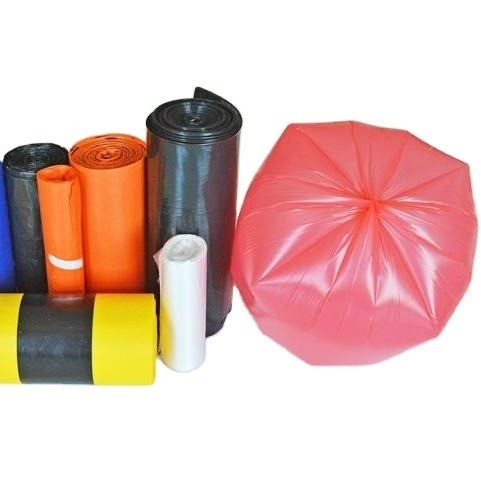 4 galões de resíduos de plástico, sacos de embalagem de resíduos pequenos, transparentes e de lixo, feitos de material LLDPE