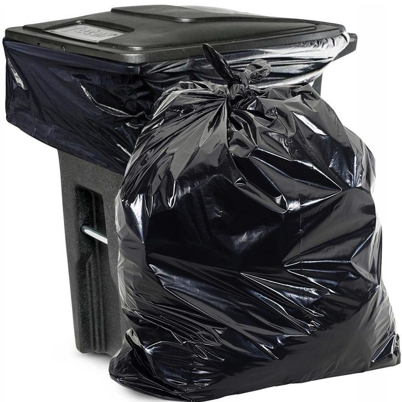 Produtos domésticos Sacos de lixo de plástico preto para remoção de resíduos ecológicos