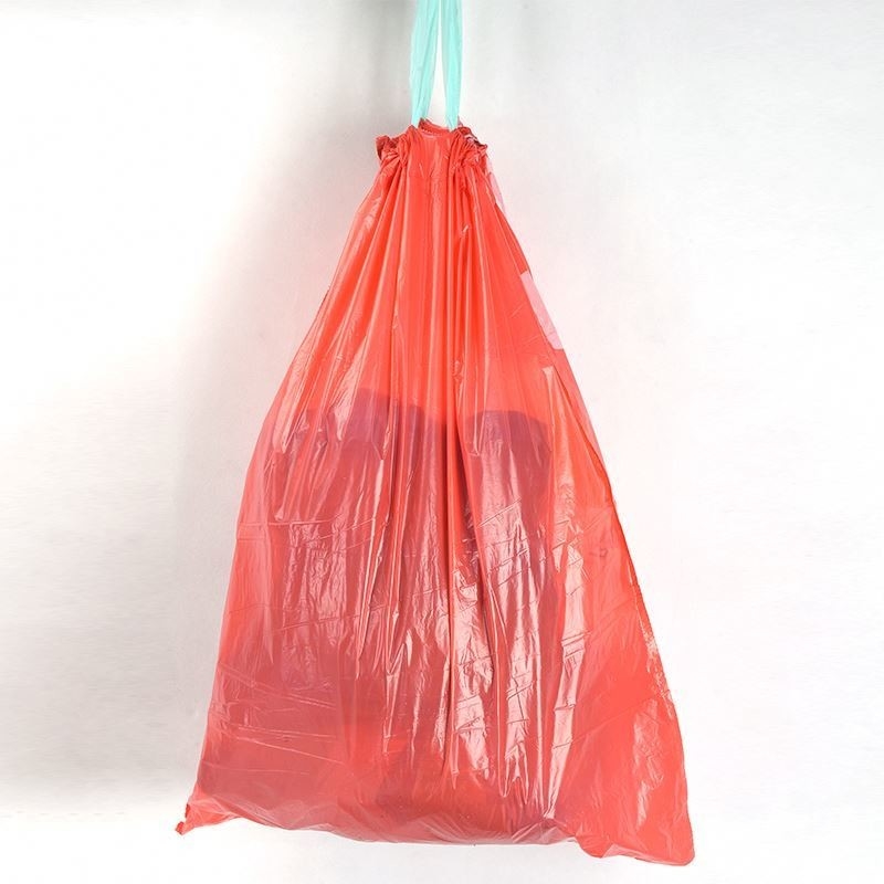 Saco de lixo em rolos de HDPE com corda de tração e certificado de composto para gestão de resíduos