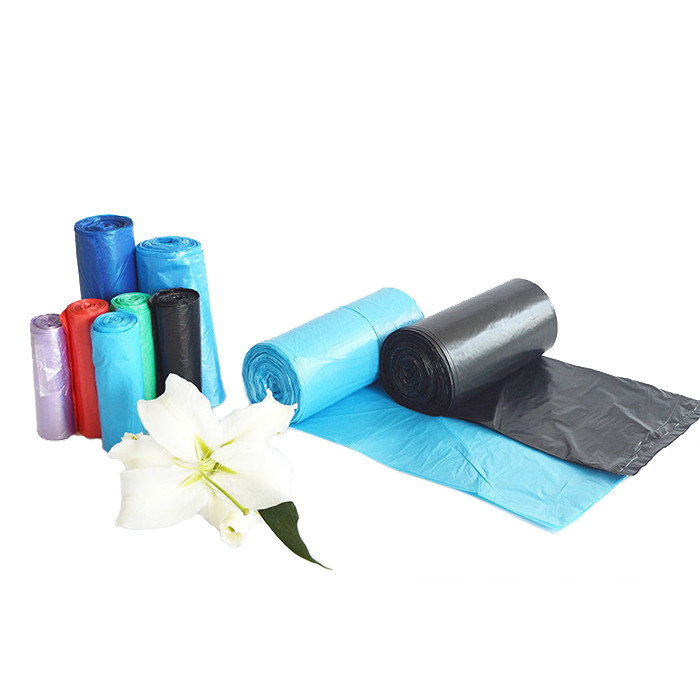 Certificado OK composto HDPE Saco de lixo de corda de tração em rolo para encomenda industrial personalizada